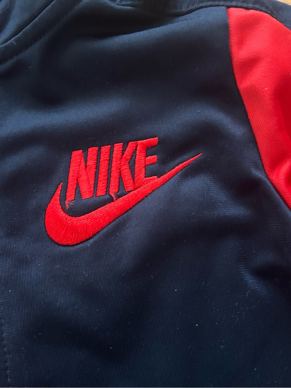 Nike Toddler Tracksuit Zip Up Jacket Navy Blue/Red 3T - Picture 3 of 6